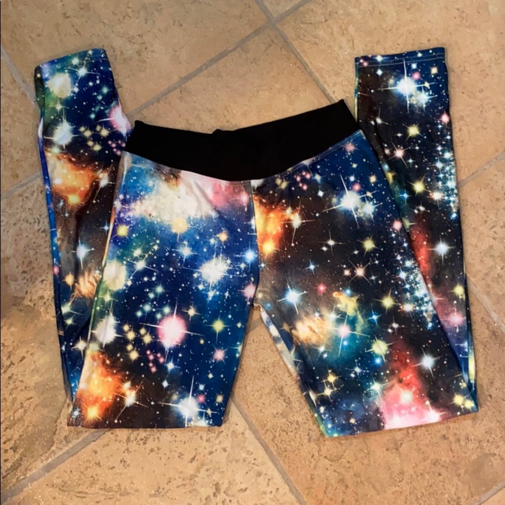J&Me Galaxy Print Leggings Out of this galaxy leggings! One Size